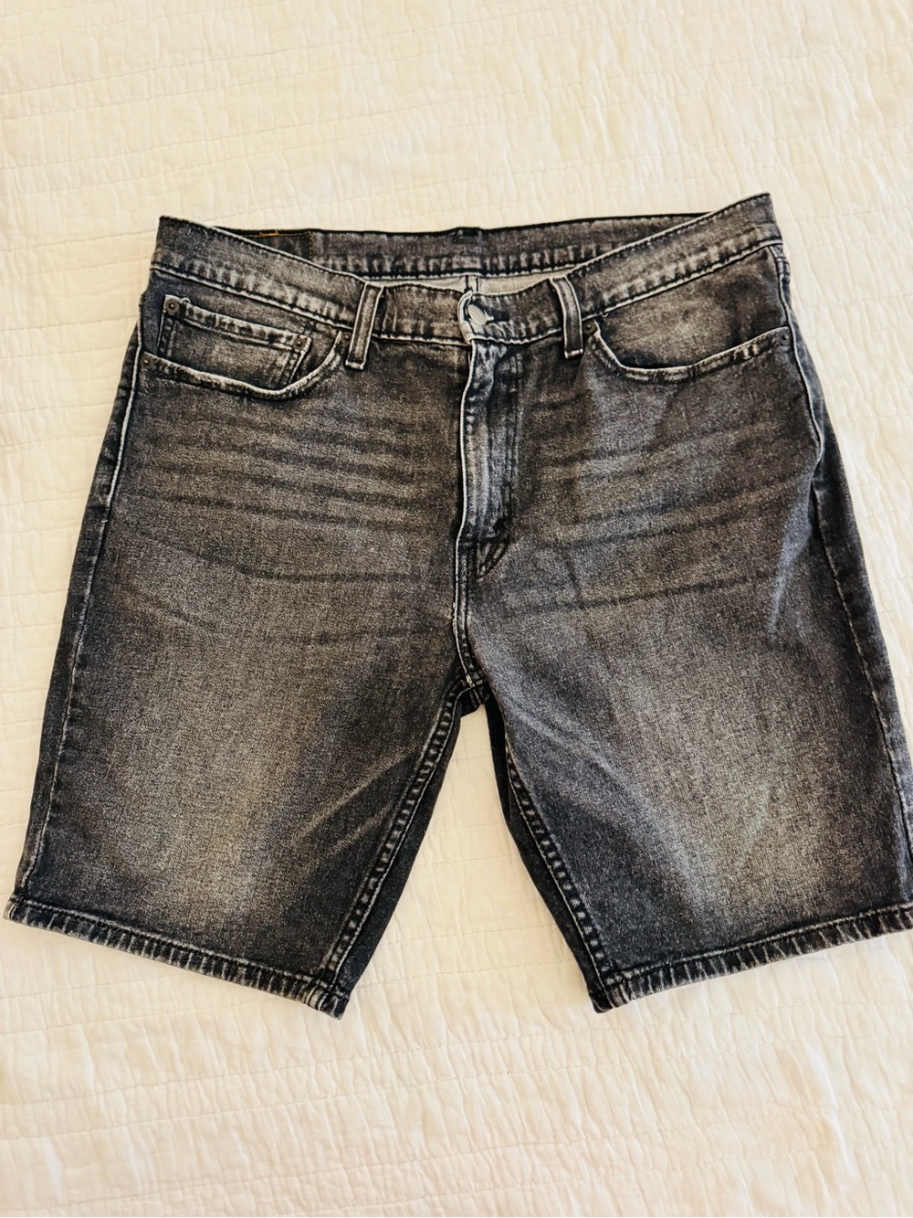 Levi's Black Washed Denim Jean Shorts